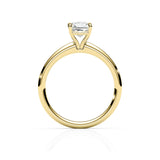 KAYLA | Classic Solitaire Emerald Cut Diamond Ring in Yellow Gold