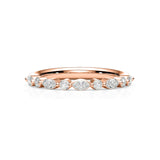 LILY | Marquise & Round Diamond Ring in Rose Gold (0.34ct tw.)