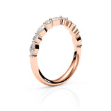 LILY | Marquise & Round Diamond Ring in Rose Gold (0.34ct tw.)