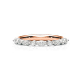 LILY | Marquise & Round Diamond Ring in Rose & White Gold (0.34ct tw.)