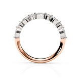 LILY | Marquise & Round Diamond Ring in Rose & White Gold (0.34ct tw.)