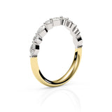 LILY | Marquise & Round Diamond Ring in Yellow & White Gold (0.34ct tw.)