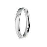LILY | Classic Quarter Domed Ring in Platinum
