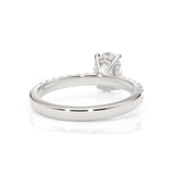 LUNA | Hidden Halo Oval Shape Diamond Ring in Platinum