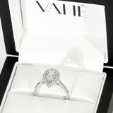REMODELLING | Pear Shape Illusion Ring in White Gold