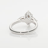 Marquise and Pear Three Stone Ring in 18ct White Gold