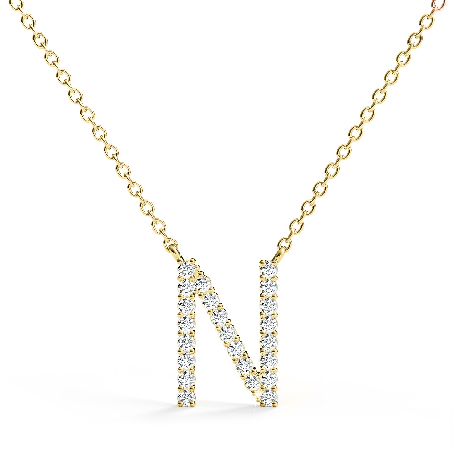 PENELOPE | Diamond Letter Pendant in 9ct Yellow Gold (A-Z)