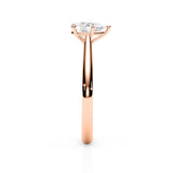 NOVA | Cathedral Solitaire Pear Shape Diamond Ring in Rose Gold