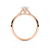 NOVA | Cathedral Solitaire Pear Shape Diamond Ring in Rose Gold