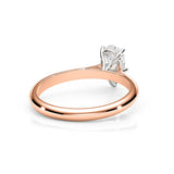 NOVA | Cathedral Solitaire Pear Shape Diamond Ring in Rose & White Gold