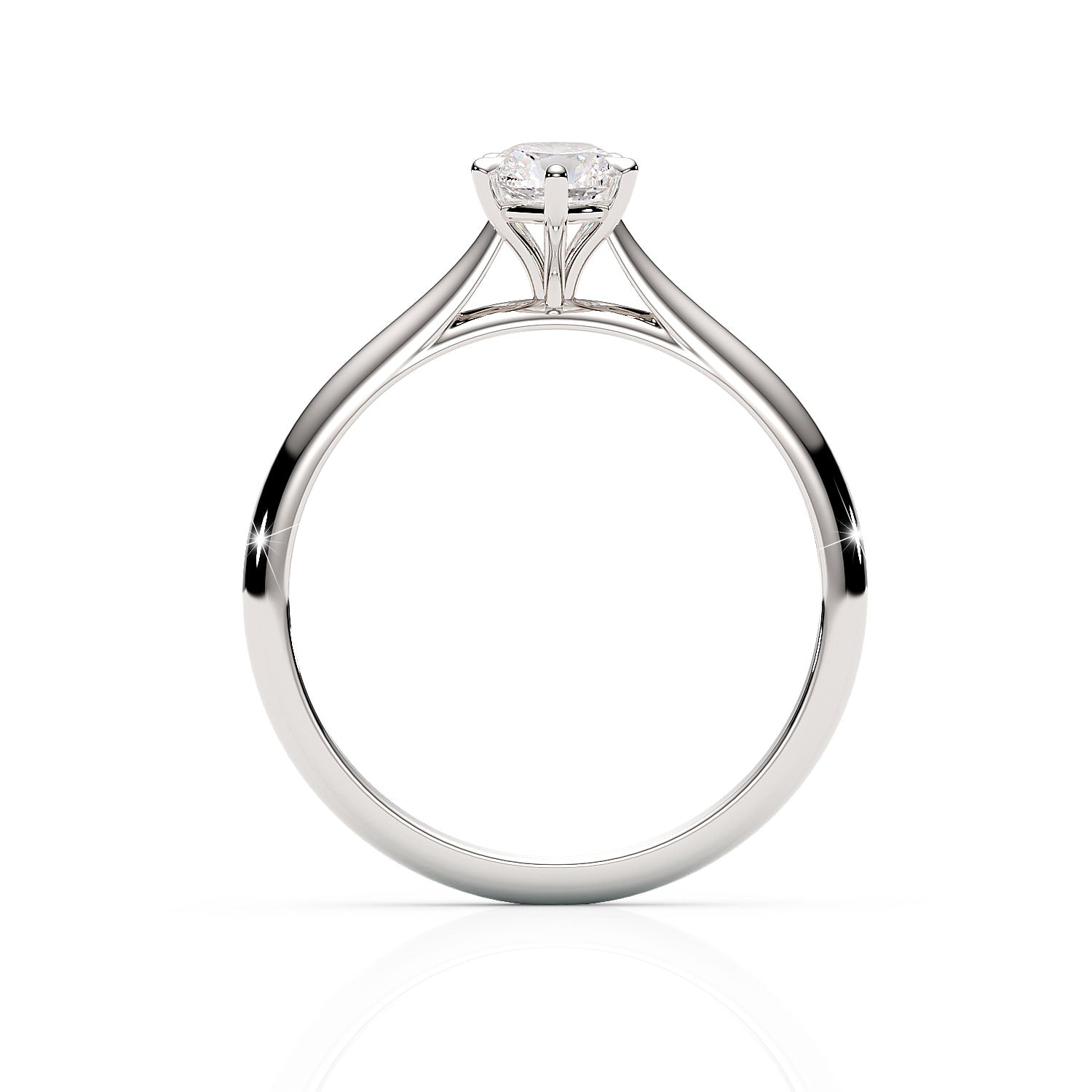 Diamond ring with a white background