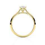 NOVA | Cathedral Solitaire Pear Shape Diamond Ring in Yellow Gold