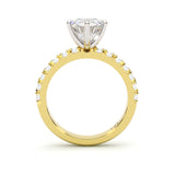 OLIVIA | Six Claw Round Brilliant Diamond Ring in 18ct Yellow & White Gold
