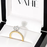 OLIVIA | Six Claw Round Brilliant Diamond Ring in 18ct Yellow & White Gold