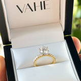 OLIVIA | Six Claw Round Brilliant Diamond Ring in 18ct Yellow & White Gold