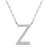 PENELOPE diamond initial pendant, letter Z, white gold