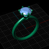 TIFFANY | Hidden Halo Round Brilliant Diamond Ring in 18ct White Gold – design render