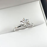 TIFFANY | Hidden Halo Round Brilliant Diamond Ring in 18ct White Gold – customer photo