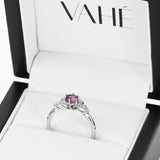 REMODELLING | Rhodolite Garnet Seven Stone in White Gold