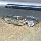 REMODELLING | Round Halo & Matching Channel Set Bands in White Gold