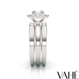 REMODELLING | Round Halo & Matching Channel Set Bands in White Gold