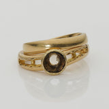 REMODELLING | Sapphire & White Diamonds in Yellow Gold