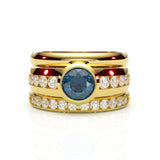 REMODELLING | Sapphire & White Diamonds in Yellow Gold