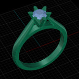 REMODELLING | Six Claw Solitaire in Yellow & White Gold