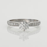 REMODELLING | Three Stone Halo in White Gold