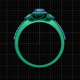 REMODELLING | Three Stone Halo in White Gold