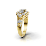 REMODELLING | Multi-Level Diamond Cluster Ring in Yellow Gold