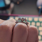 REMODELLING | Round Brilliant Diamond with Pink Sapphire Highlights in Platinum