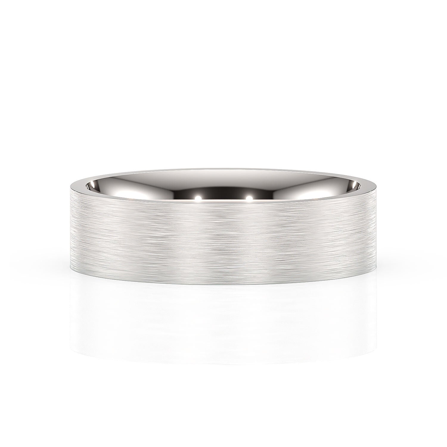 ROME | Flat Profile Ring in Platinum (4mm-8mm)
