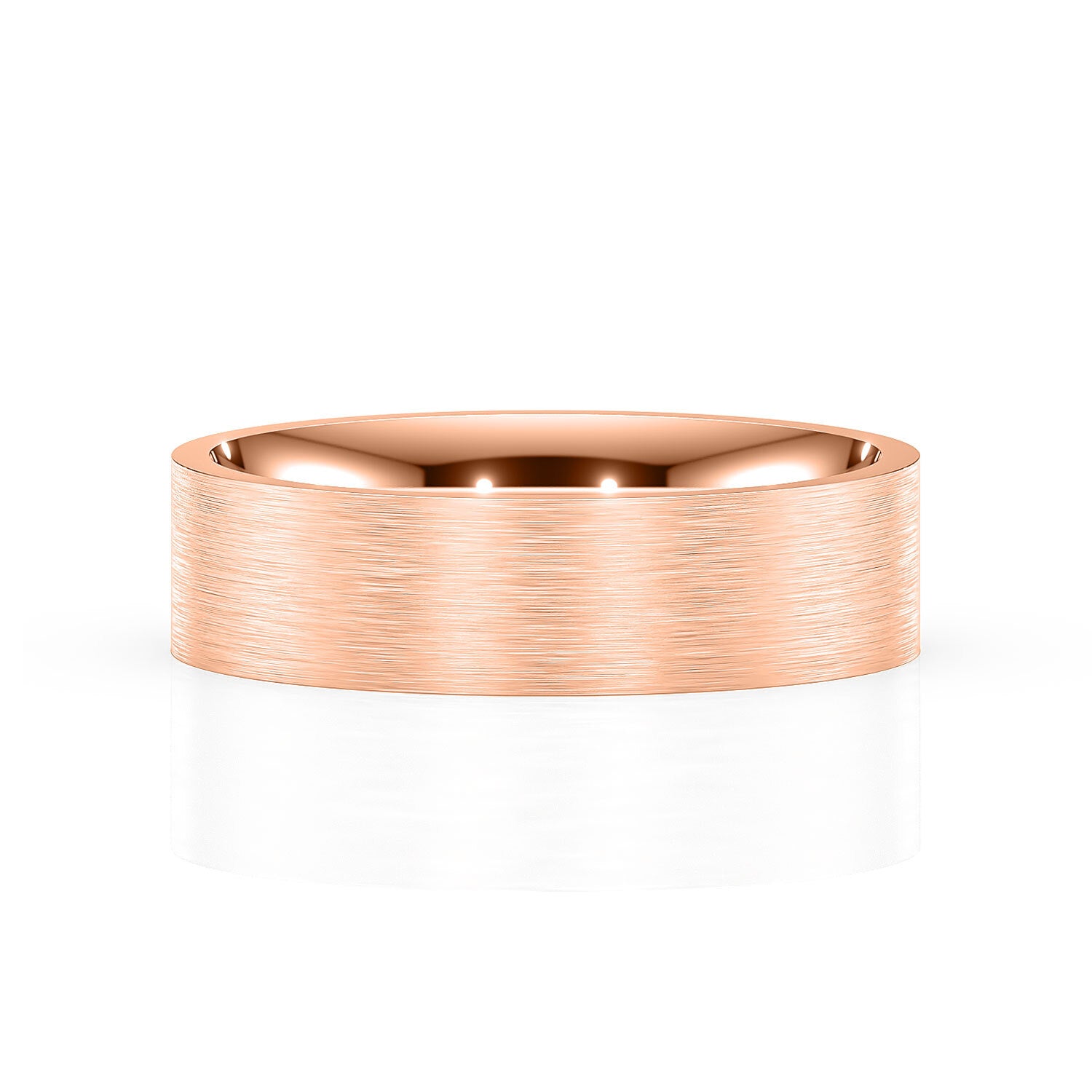 ROME | Flat Profile Ring in Rose Gold (4mm-8mm)