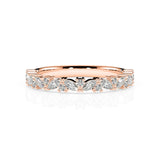 ROSE | Marquise- und runder Diamantring aus 18 Karat Weißgold (0,38 Karat tw.)