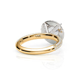 ROSE | Triple Row Pavé Round Brilliant Diamond Ring in Yellow & White Gold