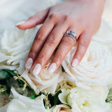 ADRIANA | French Pavé Diamond Ring in Platinum (0.19ct tw.)