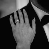 ADRIANA | French Pavé Diamond Ring in Platinum (0.19ct tw.)