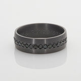 SCOTT | Brushed Tantalum with Black Diamonds