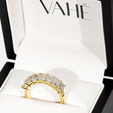 AURORA | Double Base Shared Prong Emerald Diamond Ring (3.75ct tw.)