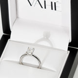 TIFFANY | Hidden Halo Emerald Cut Diamond Ring in Platinum
