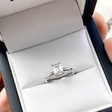 TIFFANY | Hidden Halo Emerald Cut Diamond Ring in Platinum