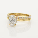 TIFFANY | Hidden Halo Oval Shape Diamond Ring in 18ct Yellow Gold