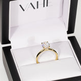 TIFFANY | Hidden Halo Oval Shape Diamond Ring in 18ct Yellow Gold