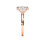 TIFFANY | Hidden Halo Oval Shape Diamond Ring in Rose Gold