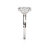 TIFFANY | Hidden Halo Oval Shape Diamond Ring in White Gold