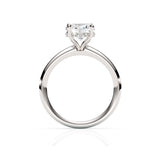 TIFFANY | Hidden Halo Oval Shape Diamond Ring in White Gold