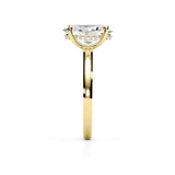 TIFFANY | Hidden Halo Oval Shape Diamond Ring in Yellow Gold