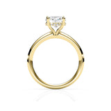 TIFFANY | Hidden Halo Oval Shape Diamond Ring in Yellow Gold