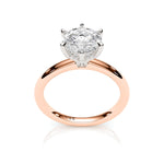 TIFFANY | Hidden Halo Round Brilliant Diamond Ring in Rose & White Gold – top view